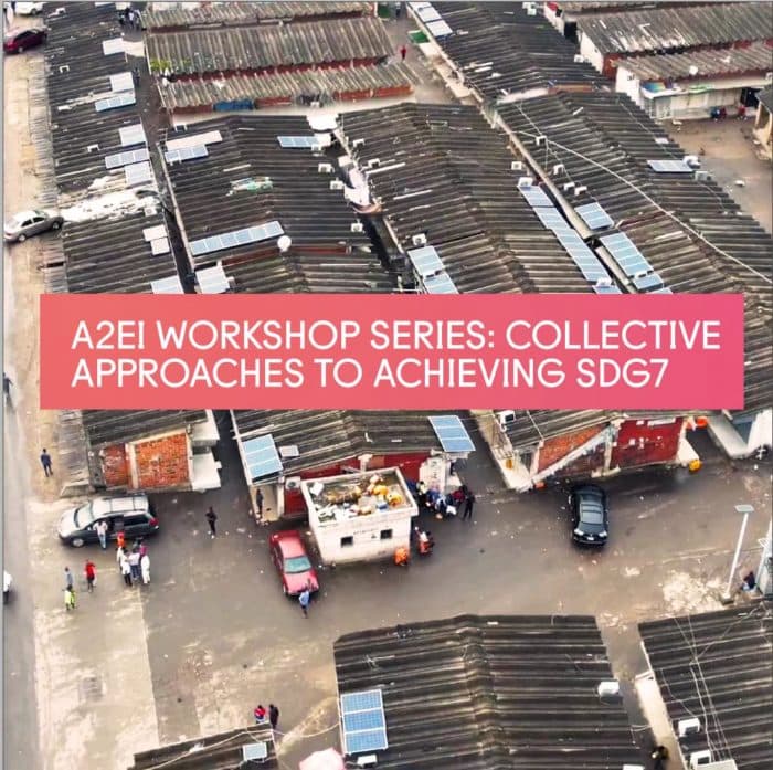 A2EI workshop series on collective approaches to achieving SDG7