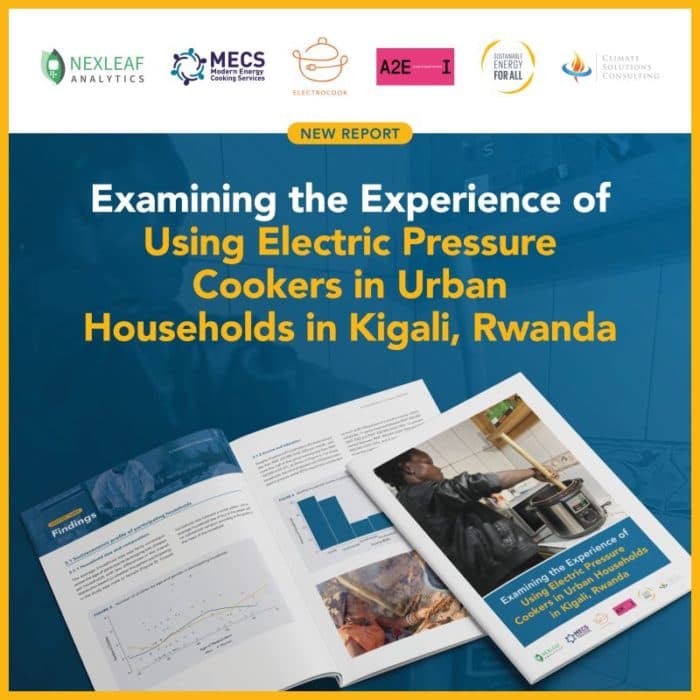 New report on using electric pressure cookers in Kigali, Rwanda