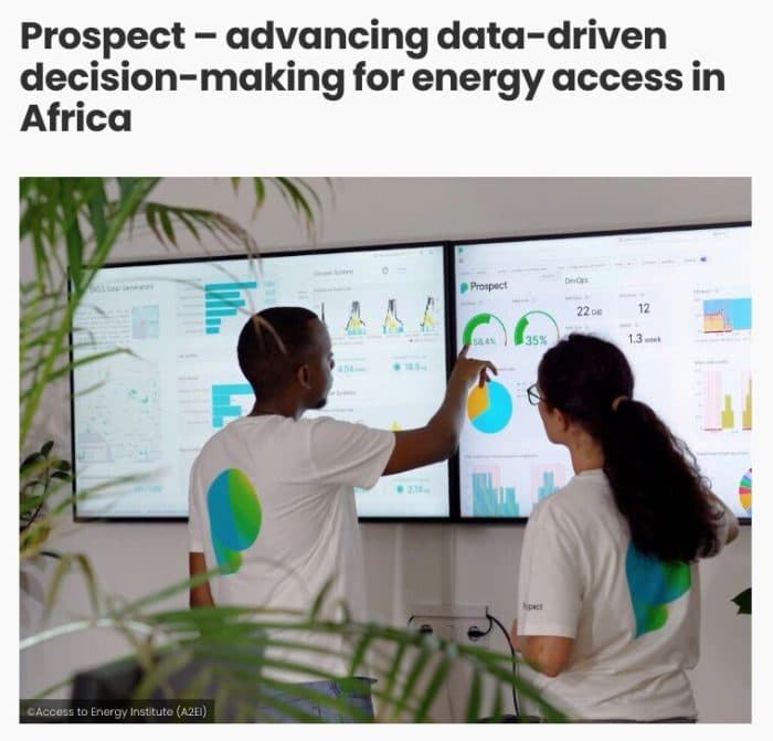 Prospect bridging the “bankable data gap”